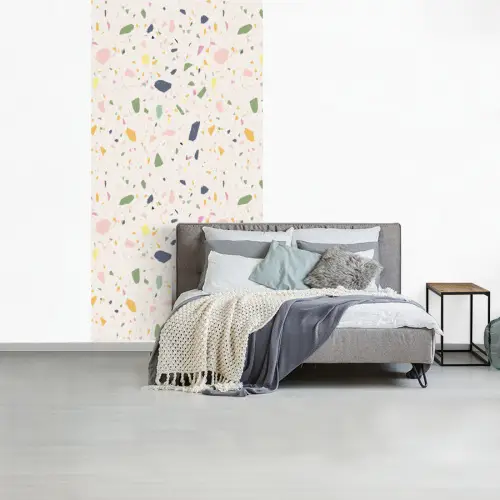 Terrazzo - Patroon - Kleurrijk  - Festival fotobehang vinyl groot 64 -slaapkamer