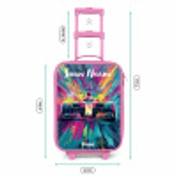 Raceauto - Abstract - Strepen - Blauw Kinderkoffer - Roze klein -productfoto_formaten