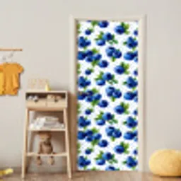 Bessen - Patroon - Blauw deurposter klein 289 -sfeer4