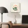 Theepot - Groen - Bloemen - Oranje aluminium wit klein -sfeer5