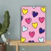 Hartjes - Valentijn - Patroon - Kleurrijk canvas 2cm klein -sfeer4