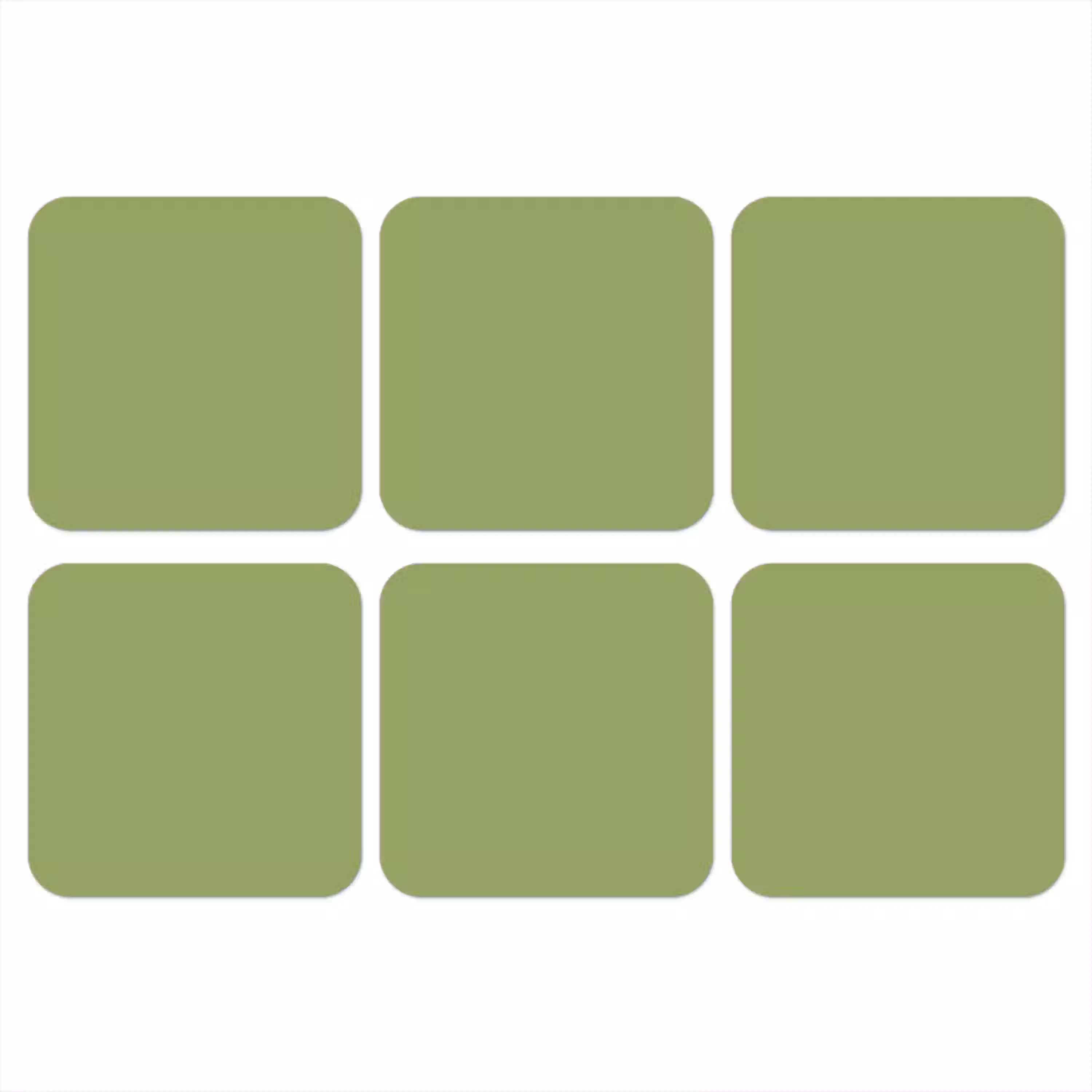 Sage - Green - Groen onderzetter kurk middel 366 -3d