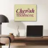 Cherish every moment - Cocktailglas - Geel PET vilt klein -sfeer5
