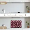 Vissen - Grafisch - Patroon - Donker keuken achterwand spatscherm klein 900 -voor_na_NL