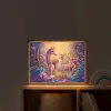 Paard - Hert - Sprookjesbos - Paars Light Box met batterij (Wandlamp kind) middel -sfeer1_kind