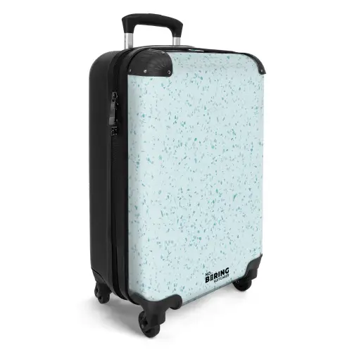 Terrazzo patroon veelkleurig blauw en groen NBS - Handbagage koffer - Volwassenen Unisex middel -productfoto_3d