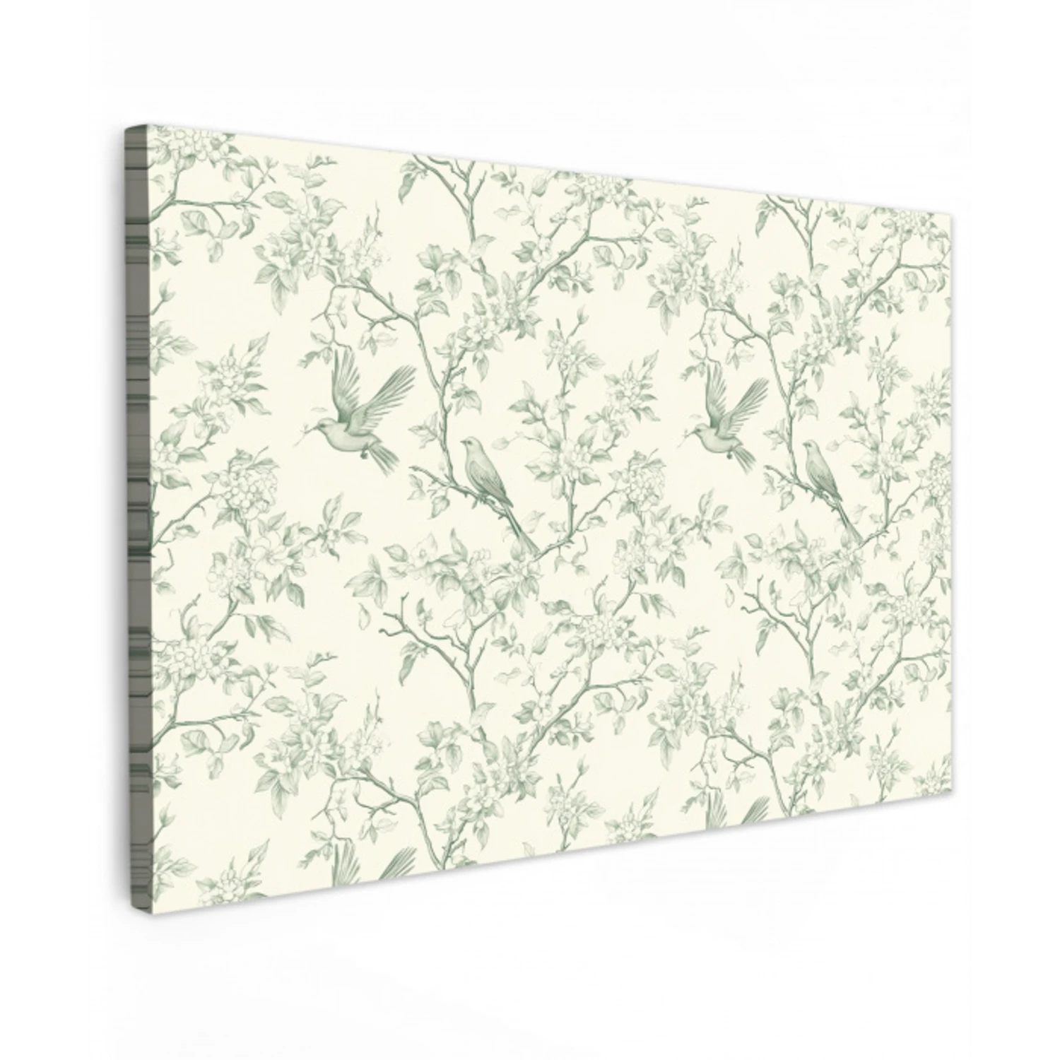 Klassiek - Vogels - Groen Tuinposter op houten frame 2 cm dik klein 845 -3d