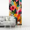 Schilderij - Abstract - Bloemen - Roze fotobehang vinyl groot -woonkamer