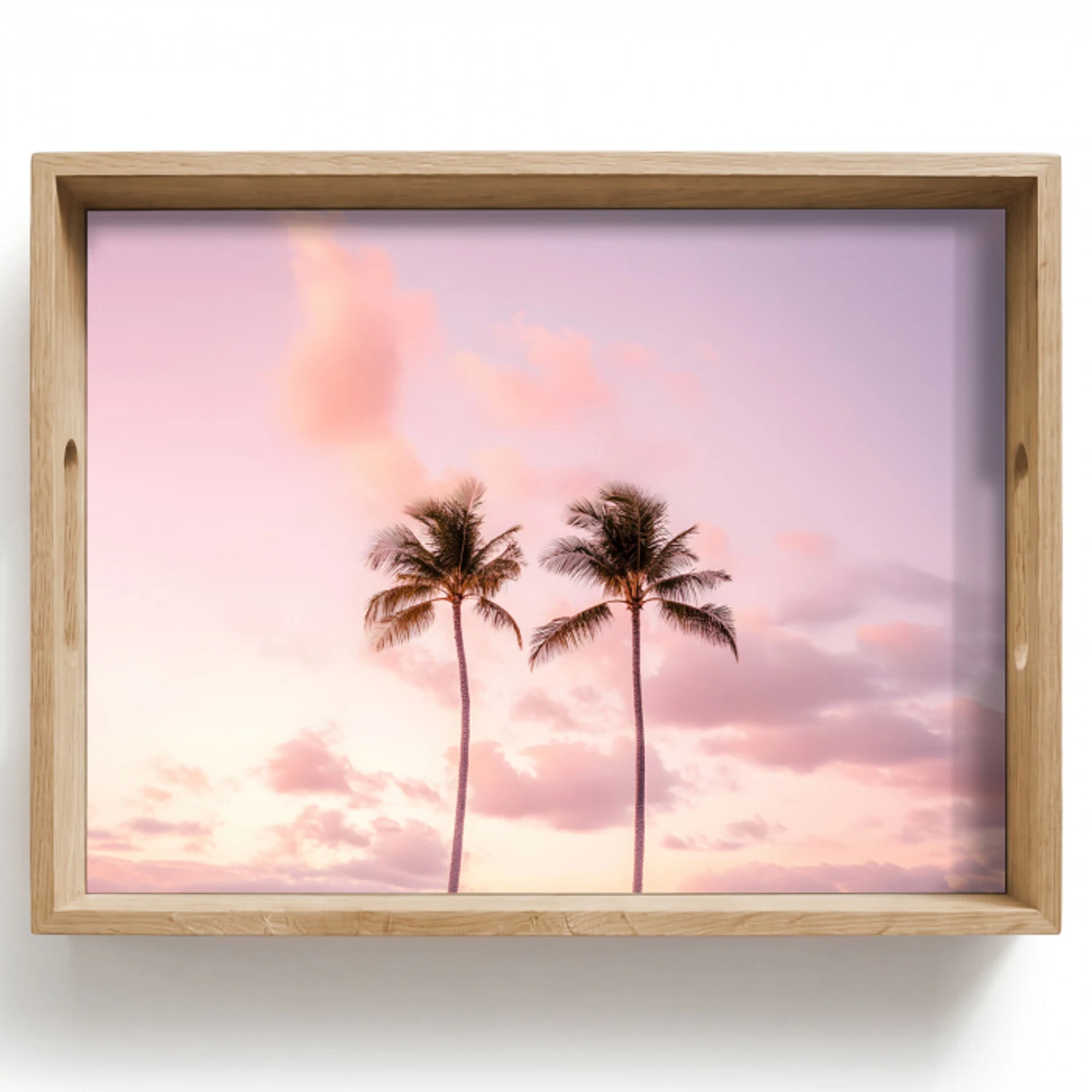 Palmbomen - Paars - Wolken - Lucht Dienblad Rechthoek middel -z3d_shopping