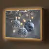 Kerstbal - Versierd - Blauw Light Box met batterij (Wandlamp) middel -z3d_website