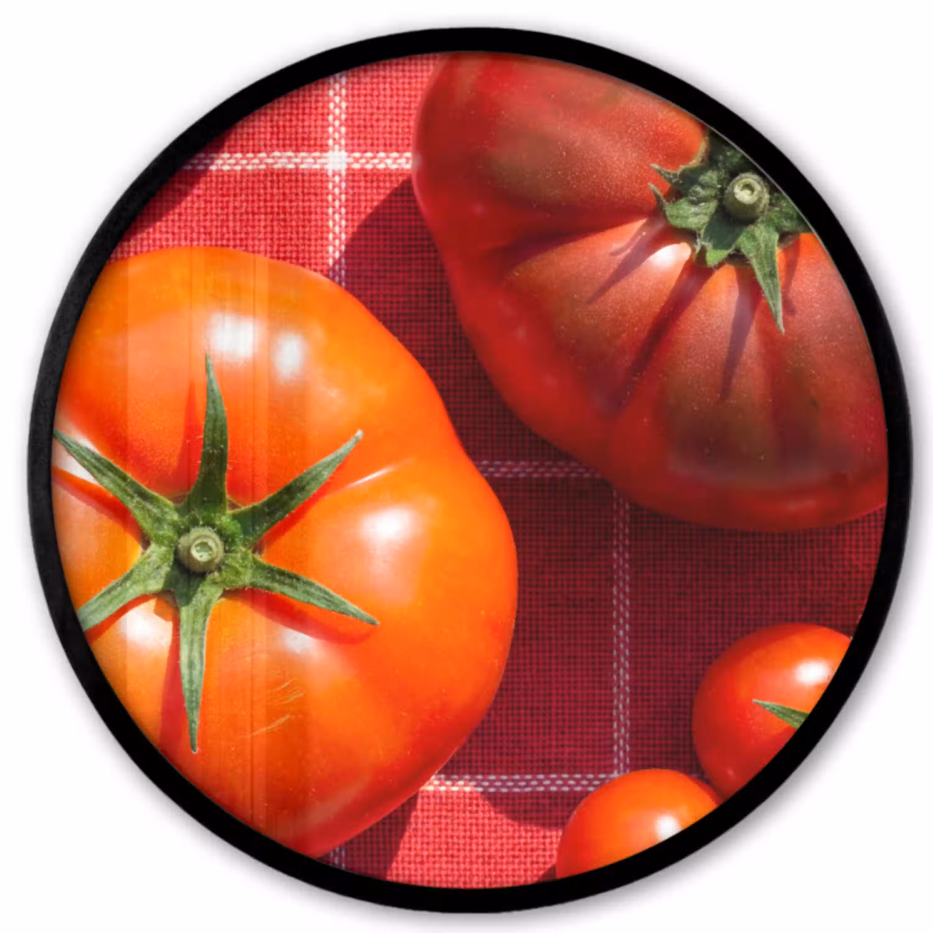 Tomaat - Rood - Eten Fotolijst rond zonder passe partout klein -3d