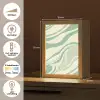 Organische lijnen - Mintgroen - Marmer Light Box met kabel (Tafellamp) klein -USP_NL