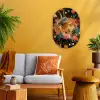 Explosie - Verfstructuur - Goud - Abstract Wandcirkel Ovaal Forex klein -sfeer4