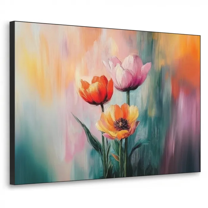 Dromerig - Bloemen - Verfijnde details Textielframe - compleet frame klein -3d