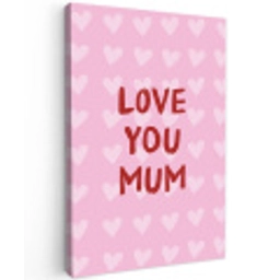 Love - Quote - Moeder - Rood Tuinposter op houten frame 2 cm dik middel -3d