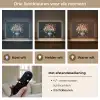 Hout - Vaas - Kleuren - Bloemen Light Box met batterij (Wandlamp) middel -USP_lichtkleurNL