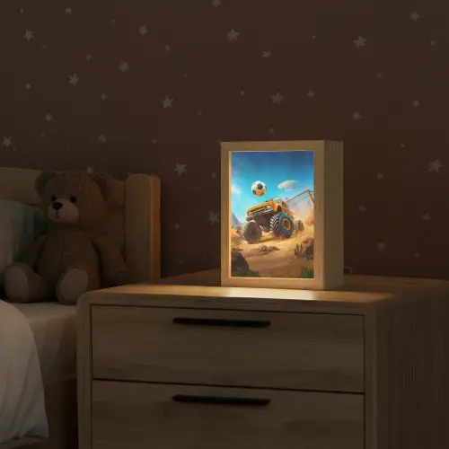 Monstertruck - Voetbal - Woestijn Light Box met kabel klein -sfeer1_kind