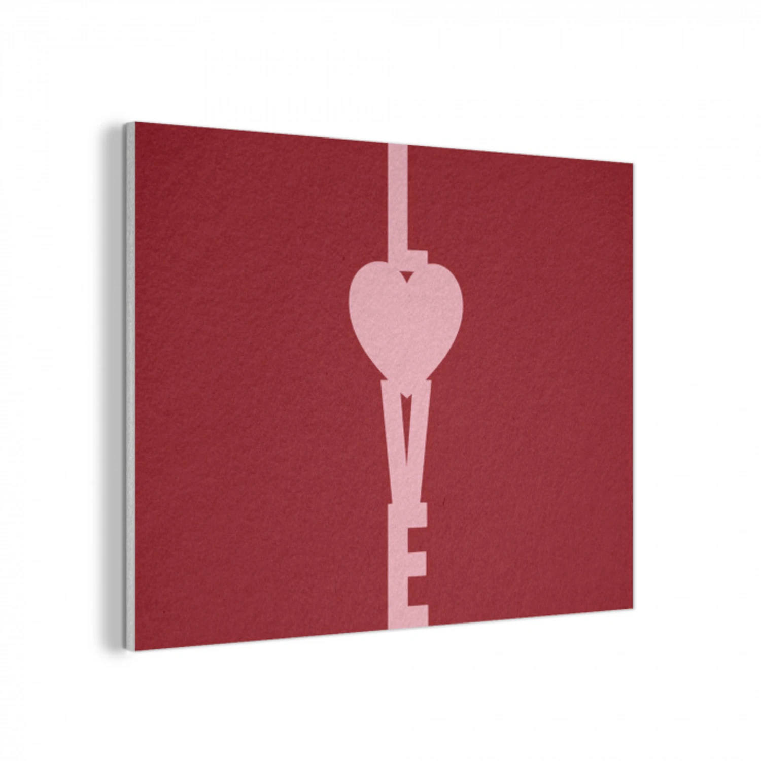 Love - Hart - Rood PET vilt klein -3d