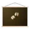 Takken - Katoen - Wit - Bollen textielposter latten blank klein -3d