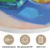 Dobbelstenen - Kleurrijk - Getallen - Stipjes Akoestische PET Vilt - Rond klein -closeup_NL