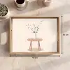 Vaas - Bloemen - Madeliefjes - Beige Dienblad Rechthoek middel -USP_Formaat