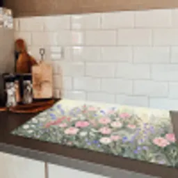 Bloemen - Tuin - Natuur - Kleurrijk Inductie beschermer vinyl 3mm klein -sfeer3