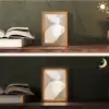 Ovale vormen - Transparant - Zachte overgang Light Box met kabel (Tafellamp) klein -sfeer3