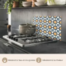 Klassiek - Geometrisch - Blauw keuken achterwand spatscherm klein 900 -usp_FR