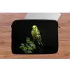 Parkiet - Tak - Bladeren - Geel laptophoes neopreen klein -tafel