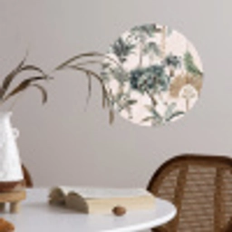 Inductie afdekplaat - Vintage - Jungle - Dieren - Natuur - Inductie beschermer Wandcirkel behangsticker klein -sfeer3
