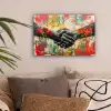 Graffiti - Rozen - Handen - Street art - Banksy canvas 2cm klein -sfeer1