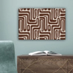Abstract - Patroon - Bruin canvas 2cm klein 34 -sfeer4