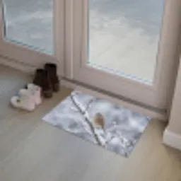 Vogel - Tak - Sneeuw - Winter Deurmat klein -sfeer3