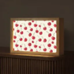 Kersen - Minimalistisch - Rood Light Box met kabel (Tafellamp) klein 924 -z3d_website
