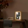Modern - Zwart wit - Abstract - Kunst Light Box met kabel (Tafellamp) klein -sfeer4