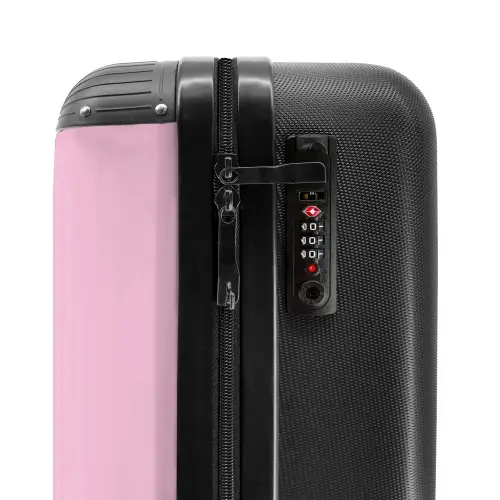 Licht pastelroze tint NBS - Handbagage koffer - Kinderen Unisex middel -slot