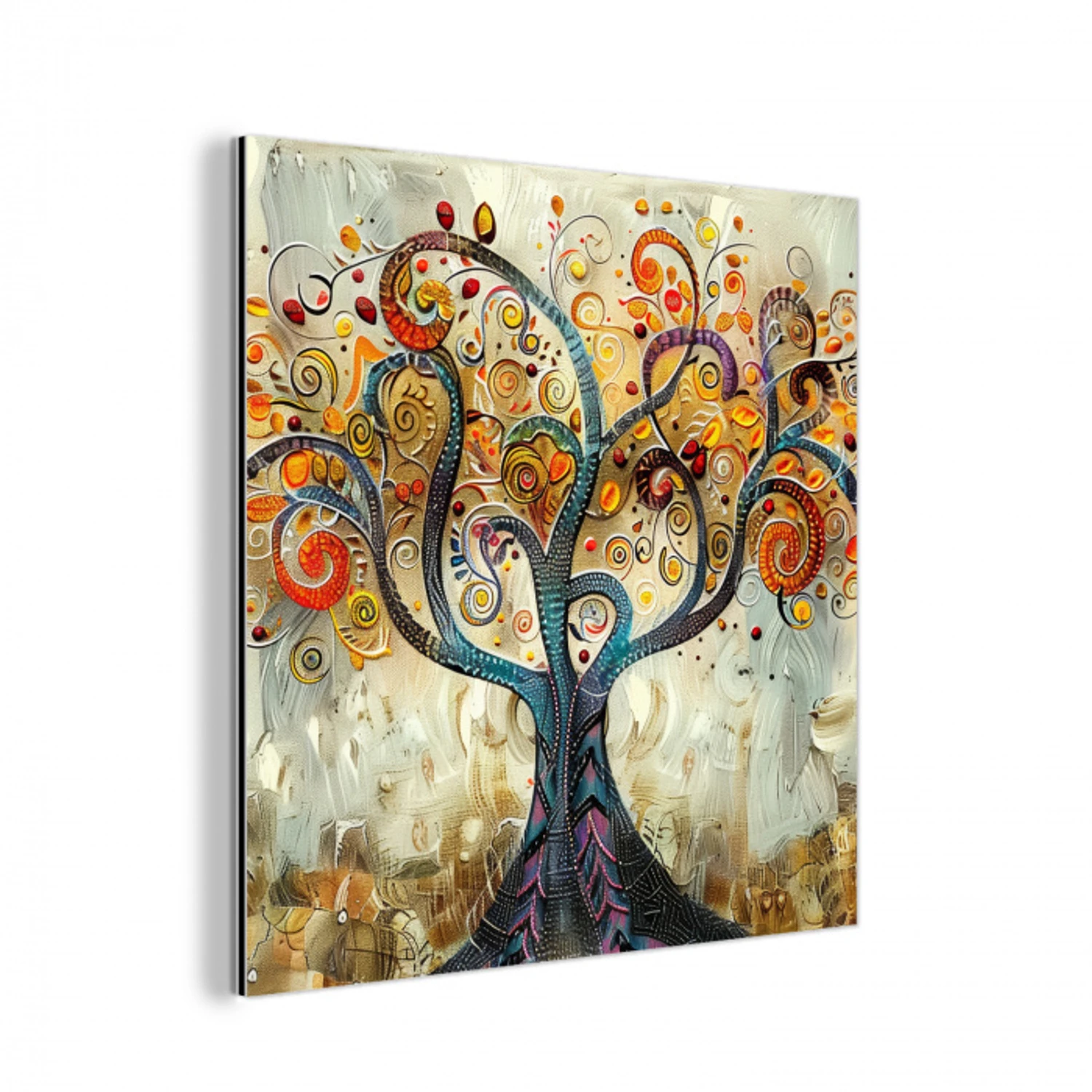 Boom - Kunst - Modern - Natuur aluminium wit klein -3d