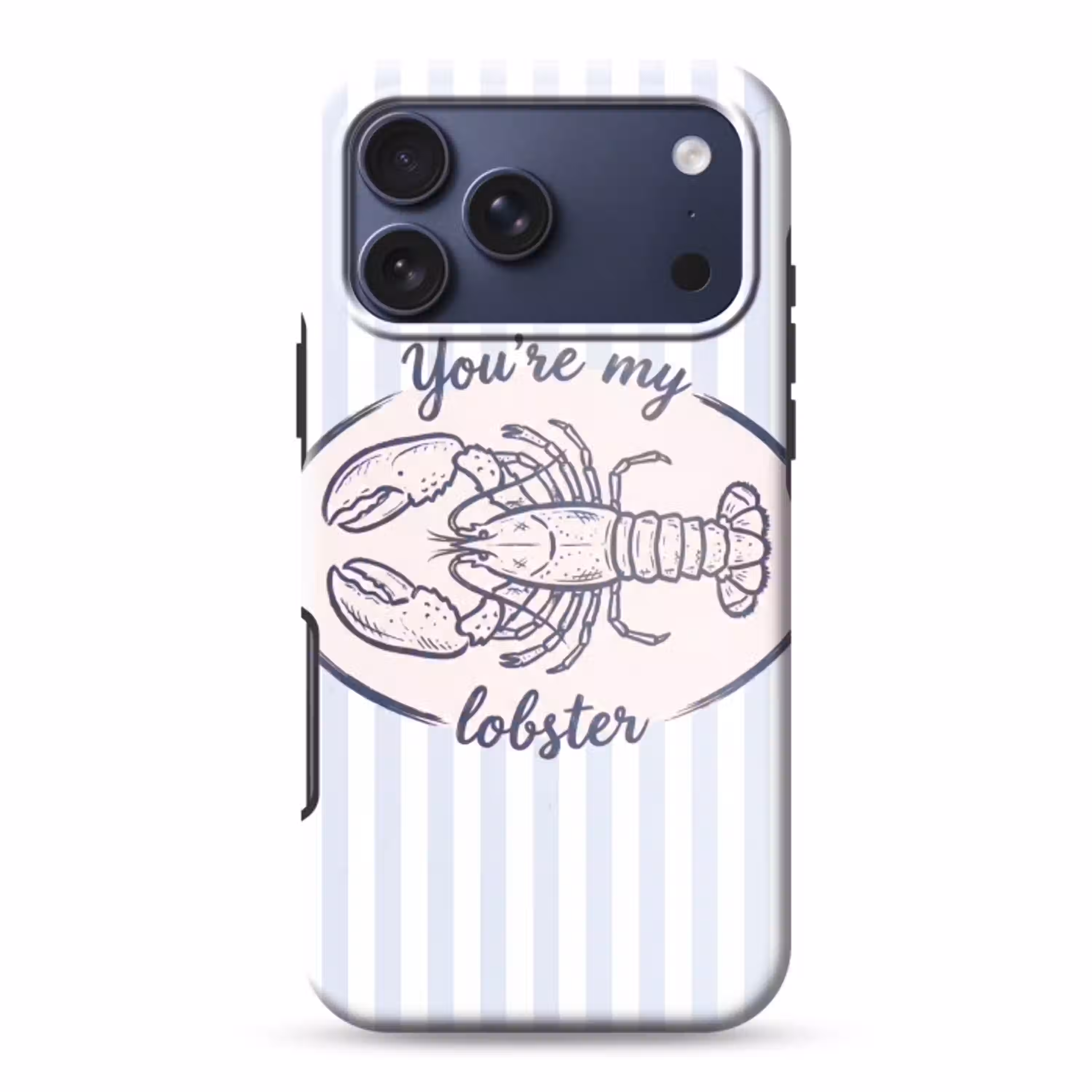 Kreeft - Illustratie - Liefde - Blauw - Decoratie Toughcase MagSafe Apple iPhone 17 Pro Max klein -3d