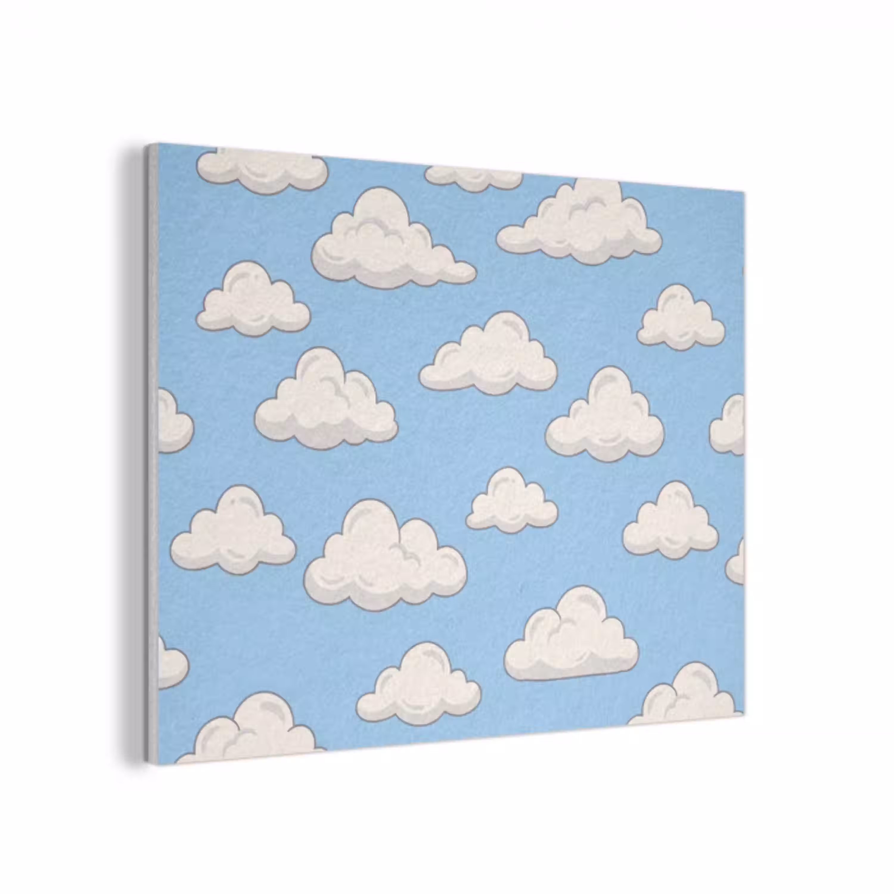 Wolk - Cartoon - Lucht - Blauw - Wit PET vilt klein -3d