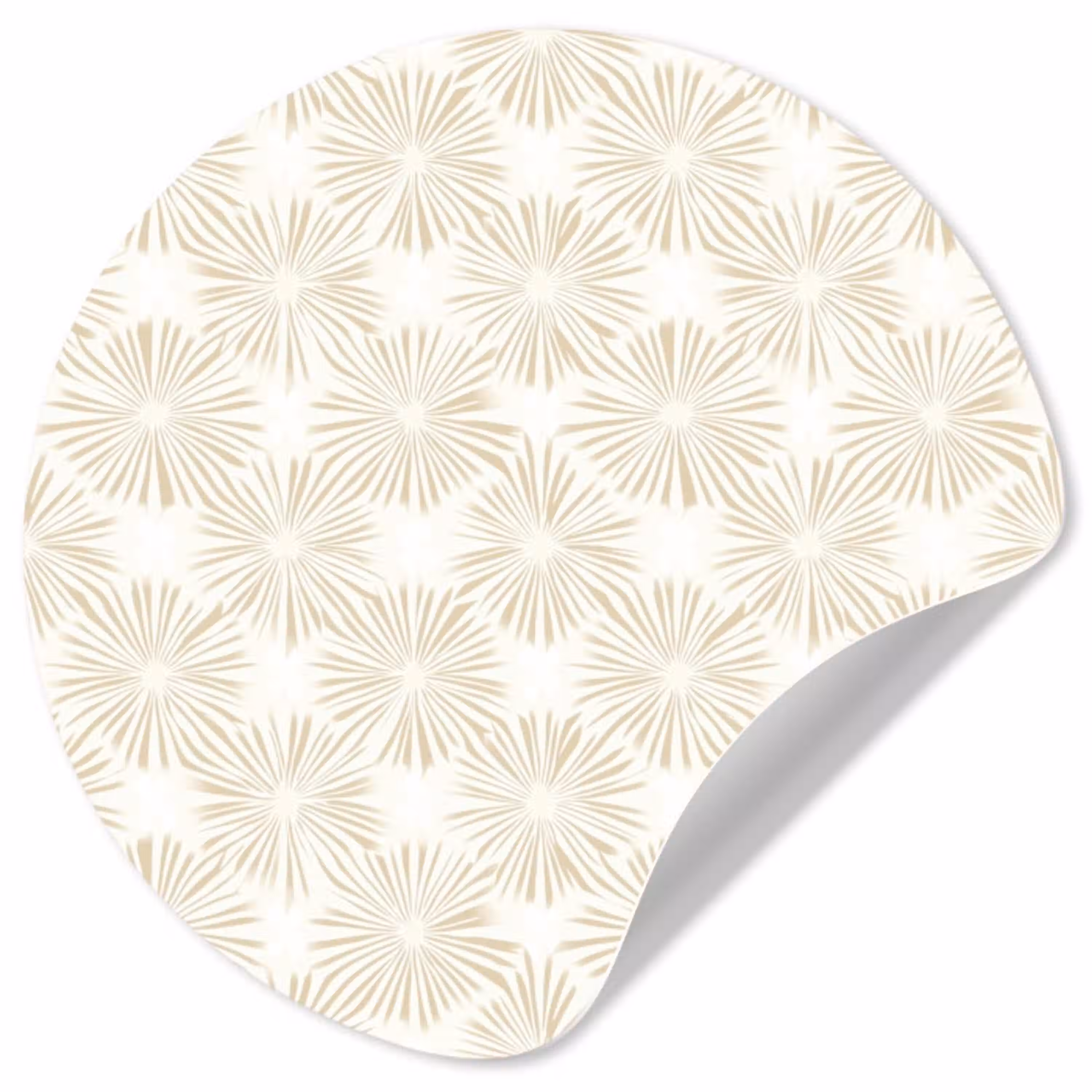 Abstract - Motief - Beige Wandcirkel behangsticker klein 186 -3d