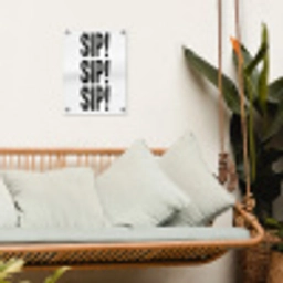 Vintage - Japandi - Decoratie - Black tuinposter los doek klein -sfeer7