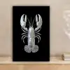 Kreeft - Zilver - Metallic - Luxe canvas 2cm klein -sfeer1