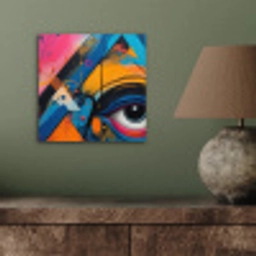 Graffiti - Kleuren - Oog - Kunst aluminium wit klein -sfeer2