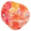 Oranje bloemenmix - Klassiek Naambord Organisch middel -3d