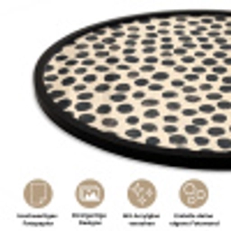 Stippen - Patroon - Zwart Fotolijst rond zonder passe partout klein 856 -closeup_DE