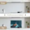 Vuurtoren - Rots - Zee - Golven keuken achterwand spatscherm klein -voor_na_NL