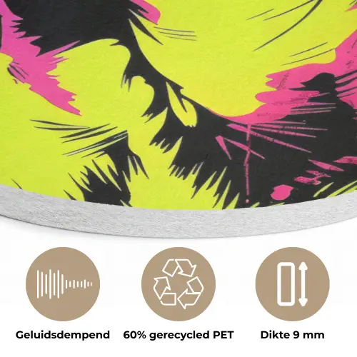Hond - Zonnebril - Roze - Art Akoestische PET Vilt - Rond klein -closeup_NL