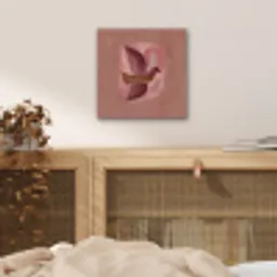 Illustratie - Vogels - Abstract - Roze aluminium wit klein -sfeer3