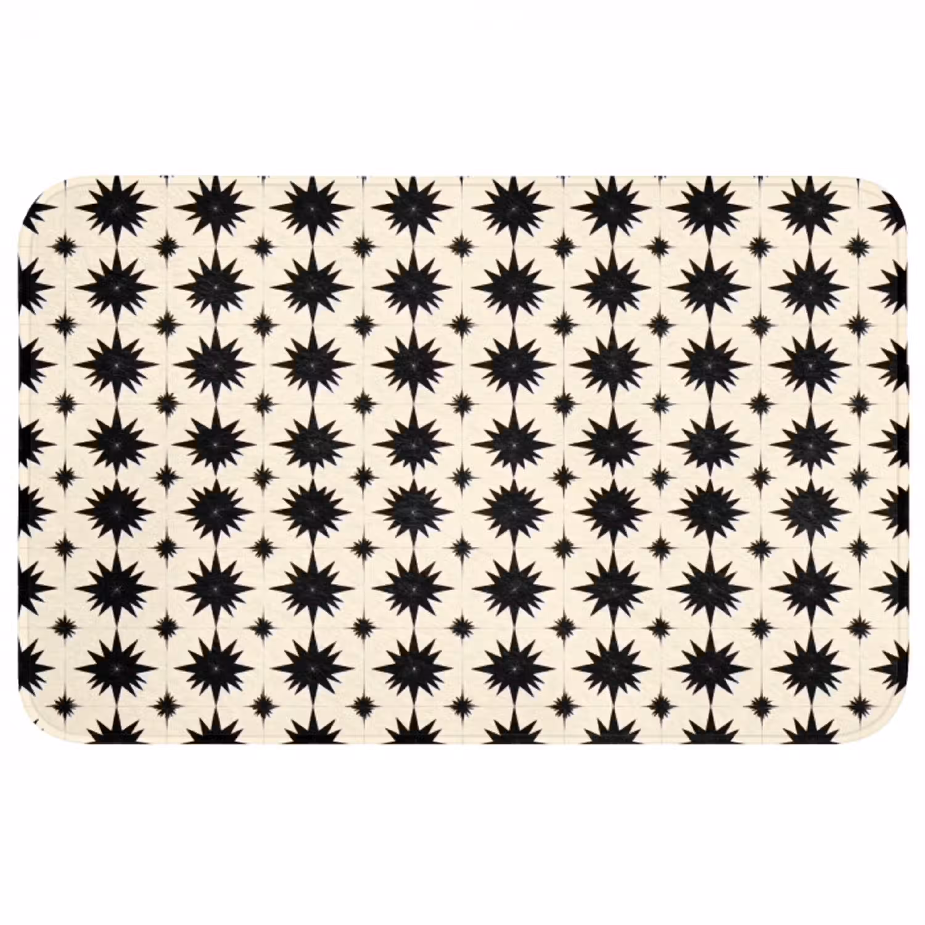 Stervormen - Geometrisch - Zwart Badmat middel 997 -3d