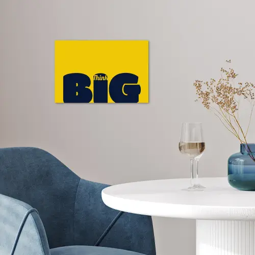 Geel - Think big - Grafisch poster papier klein -sfeer3